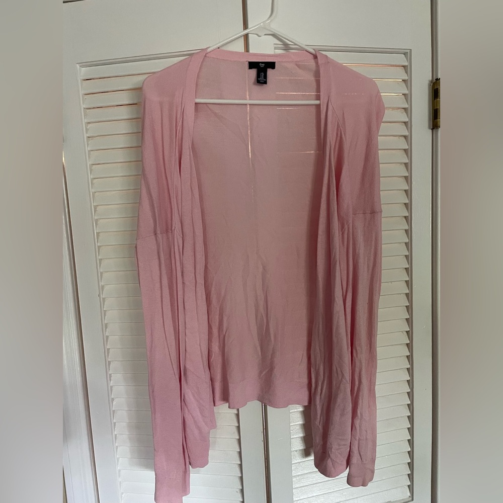 GAP Soft Pink Button-Up Cardigan